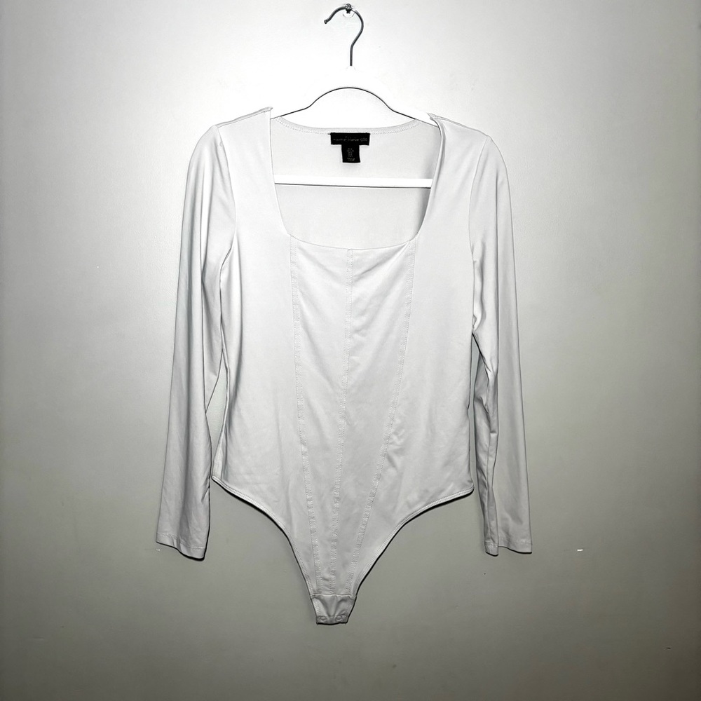 House of Harlow 1960 Asymmetrical Long Sleeve Bodysuit Leotard Women’s L